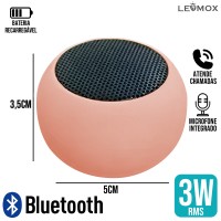 Mini Caixa de Som Bluetooth LES-888 Lehmox - Rosa